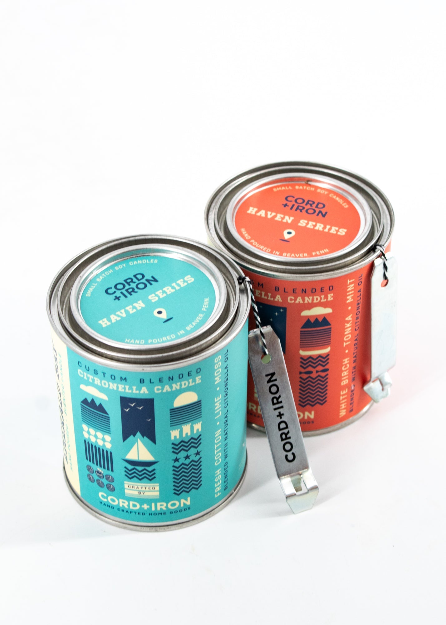 Cord + Iron Citronella Candles (2 Scents Available)