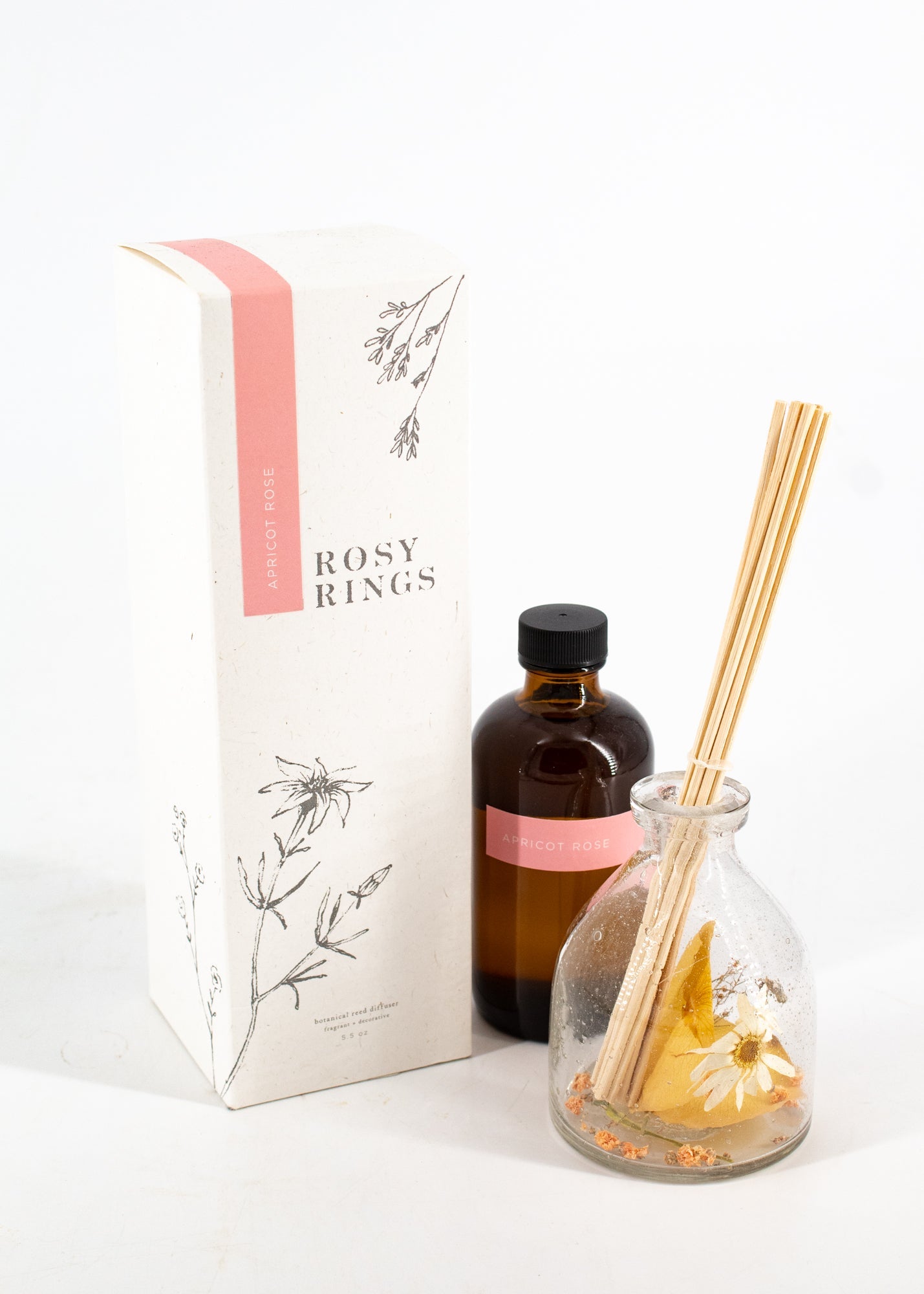 SALE! Apricot Rose Botanical Reed Diffuser by Wild Lark