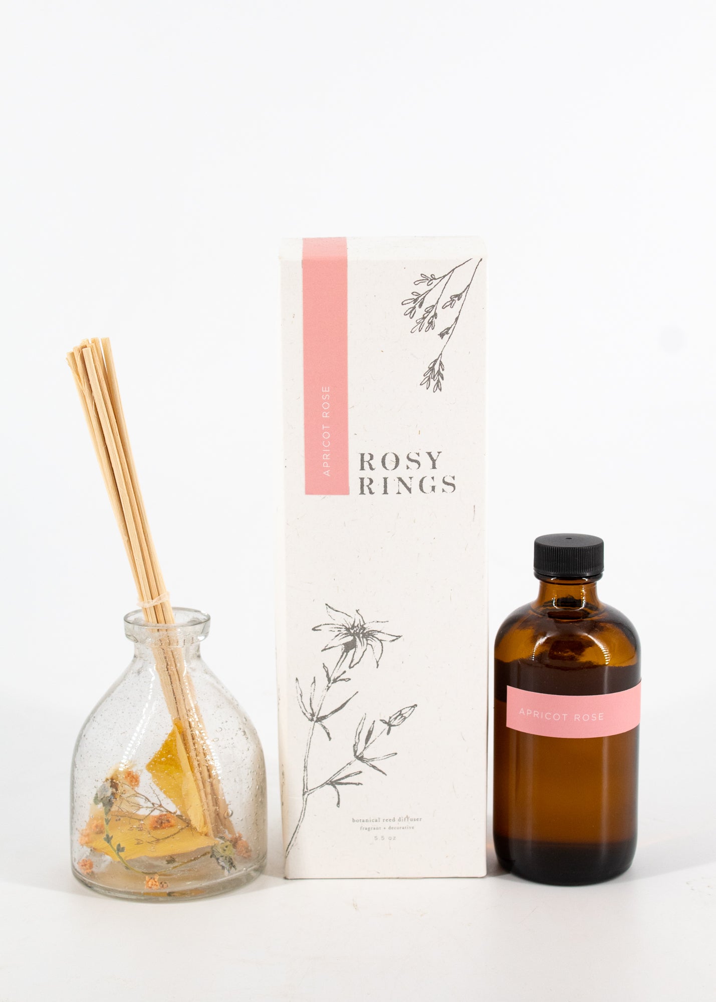SALE! Apricot Rose Botanical Reed Diffuser by Wild Lark