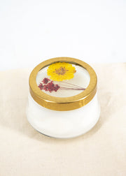 Pressed Flower Candle - Peony and Pomelo