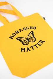 Small Gold Tote Bag - "Monarchs Matter"
