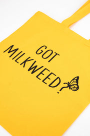 Small Gold Tote Bag - "Got Milkweed?"