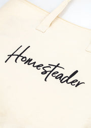 Sale!Large Cream Tote Bag - "Homesteader"