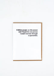 "8 billion people on this planet and I found the one..." Card by Wild Lark