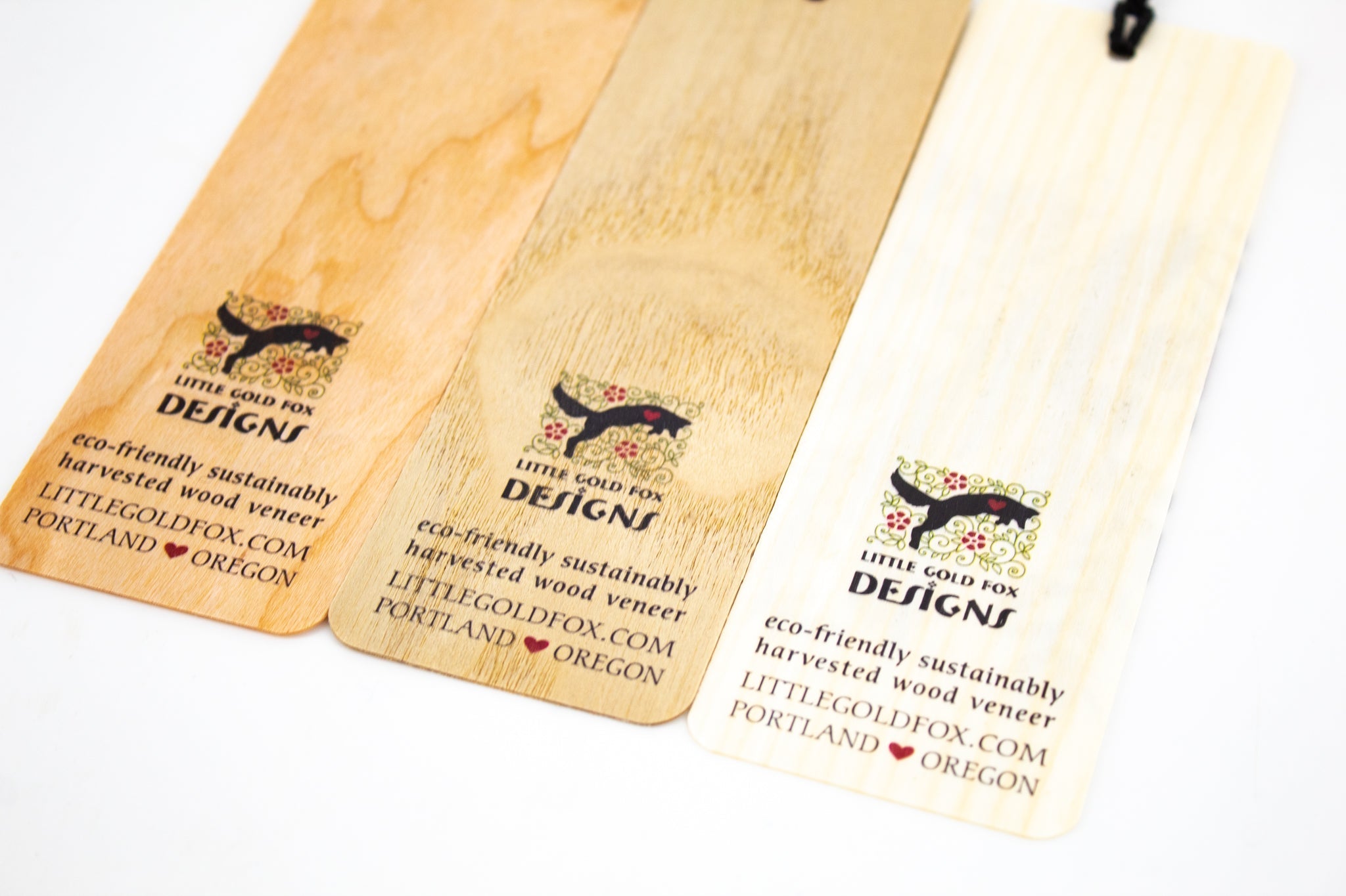 Red Clover Wood Bookmark with Tassel