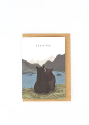 "I Love You" Bear Greeting Card