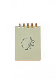 Sage Green "Share the Love" Mini Notepad