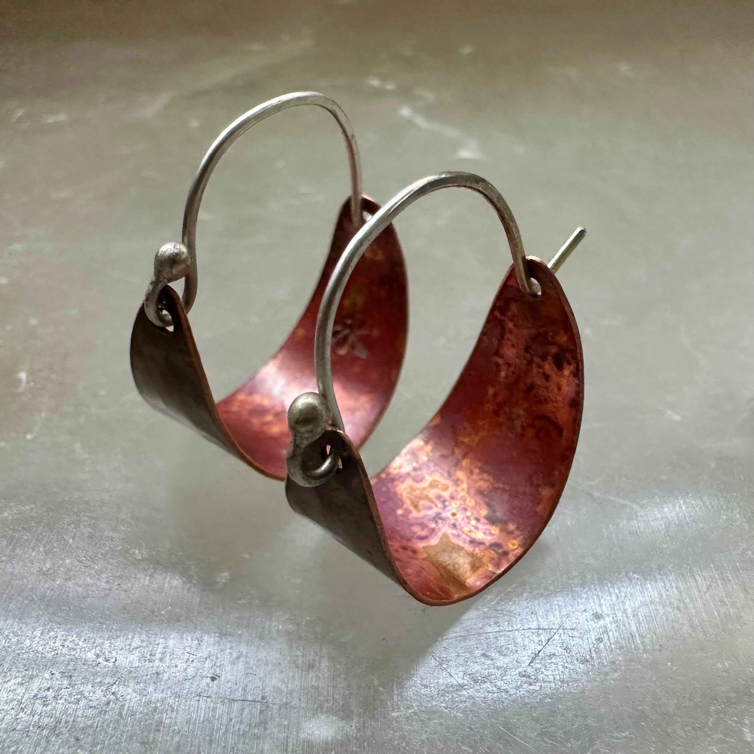 Wide Copper Hoops by jenkahnjewelry