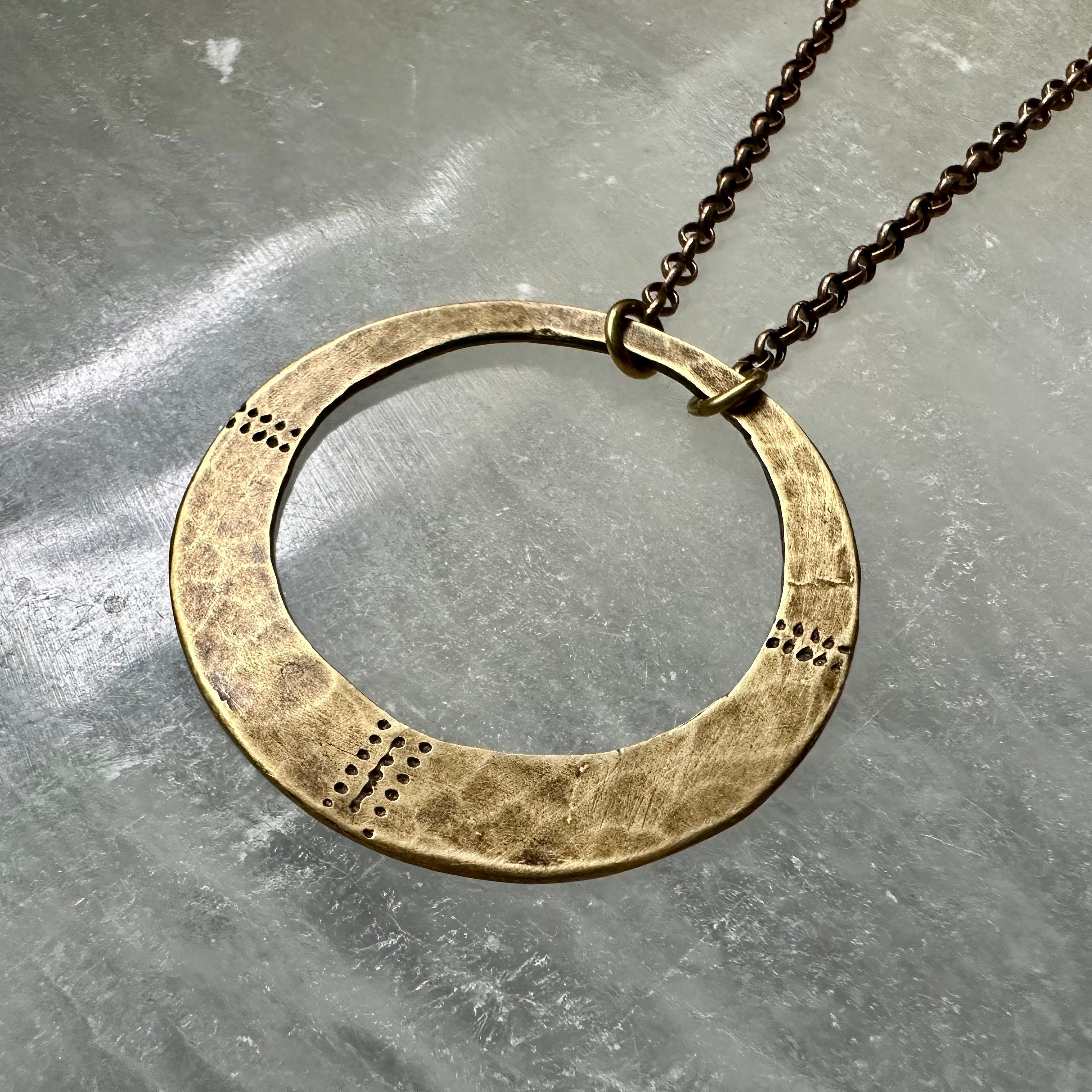 Brass Divine Necklace by jenkahnjewelry