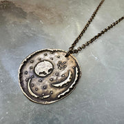 Brass Nebra Sky Disc Pendant by jenkahnjewelry