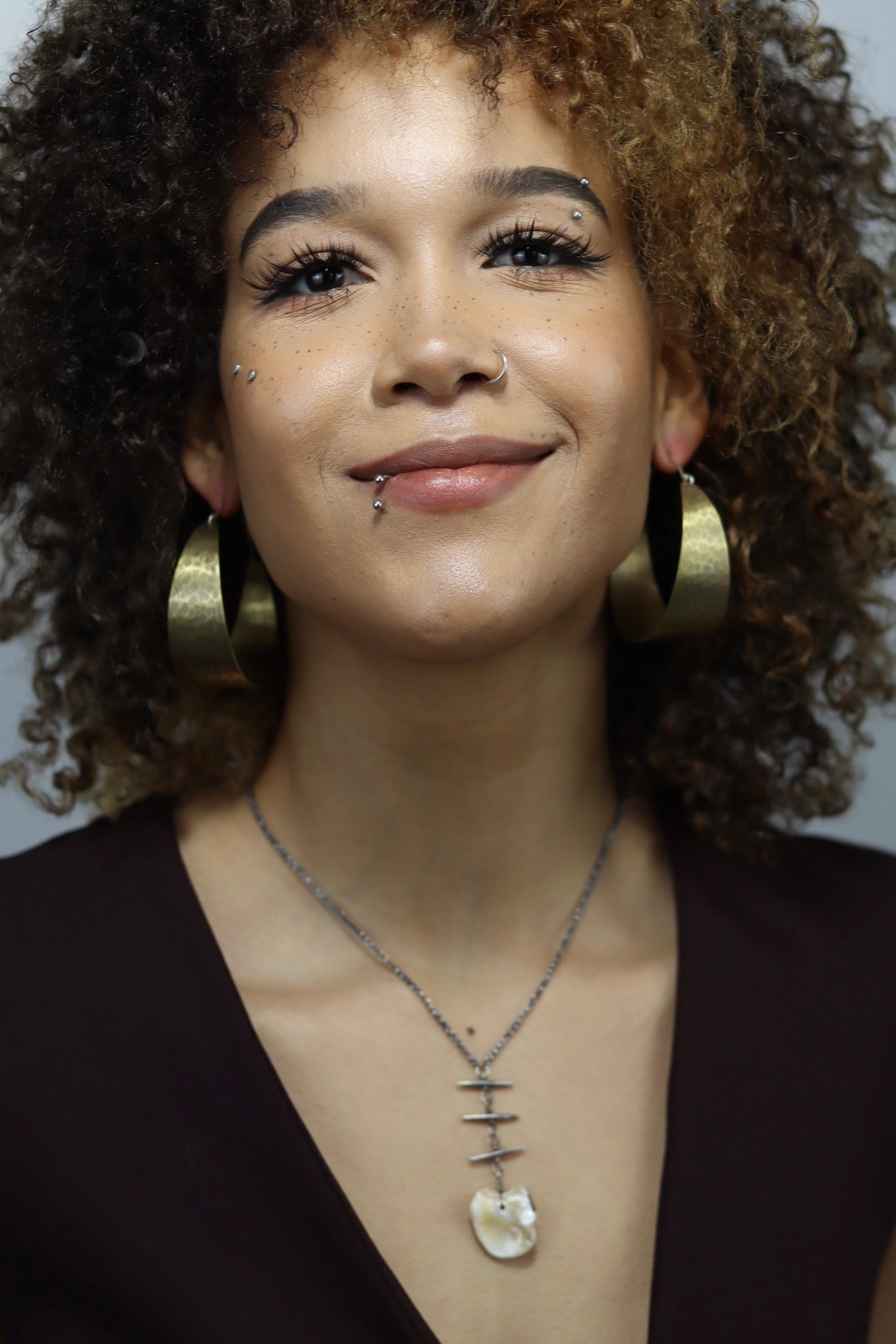 Brass Wide Hoop Earrings - 3 sizes