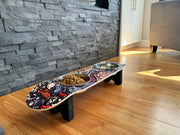 Doggy Pack - Elevated Skateboard Dog Feeding Stand with 2 Bowls