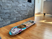 Cats With Attitude - Elevated Skateboard Cat Feeding Stand with 2 Bowls