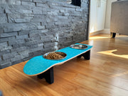 Dream Catcher - Elevated Skateboard Dog Feeding Stand with 2 Bowls