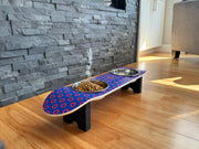 Phunky Donuts - Elevated Skateboard Dog Feeding Stand with 2 Bowls