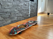 Island Time - Elevated Skateboard Cat Feeding Stand with 2 Bowls