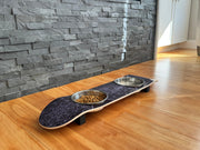 Dream Catcher - Elevated Skateboard Cat Feeding Stand with 2 Bowls