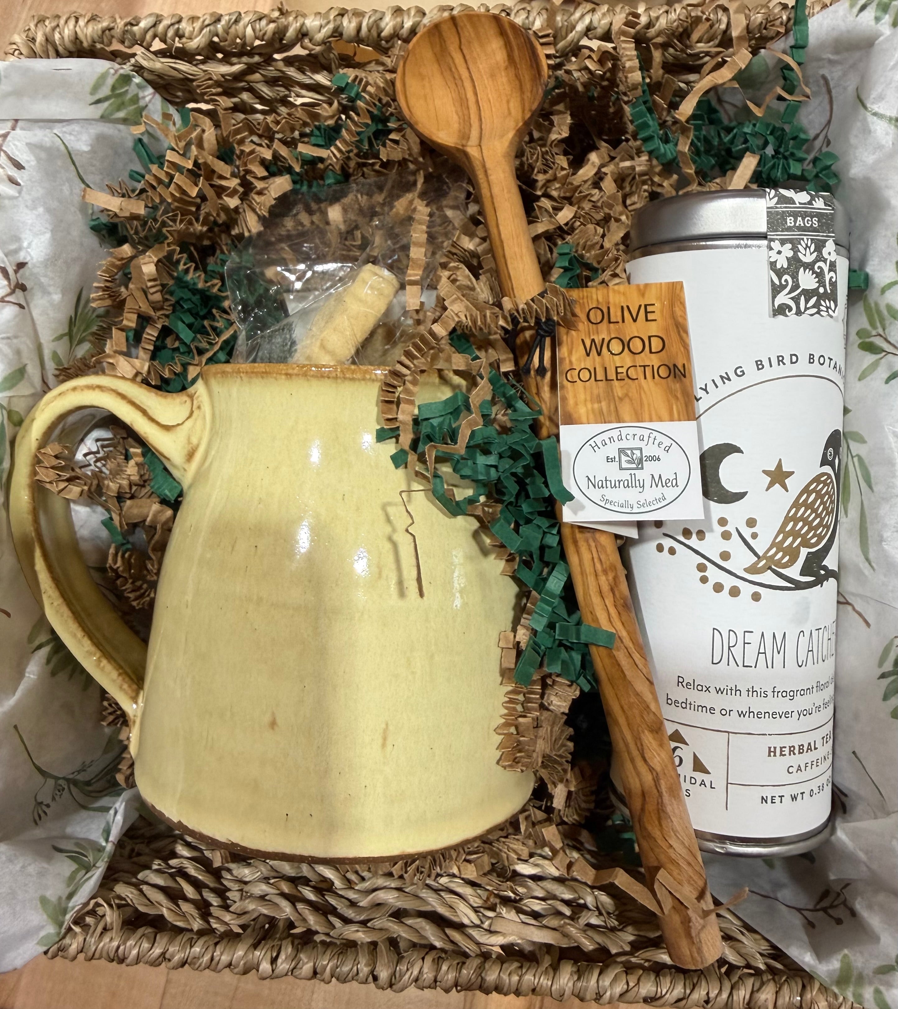 Vermont Gift Set, Vermont Pottery, Tea Time Set, Hygge Self care Set, Vermont Gift Basket, Tea and Pottery