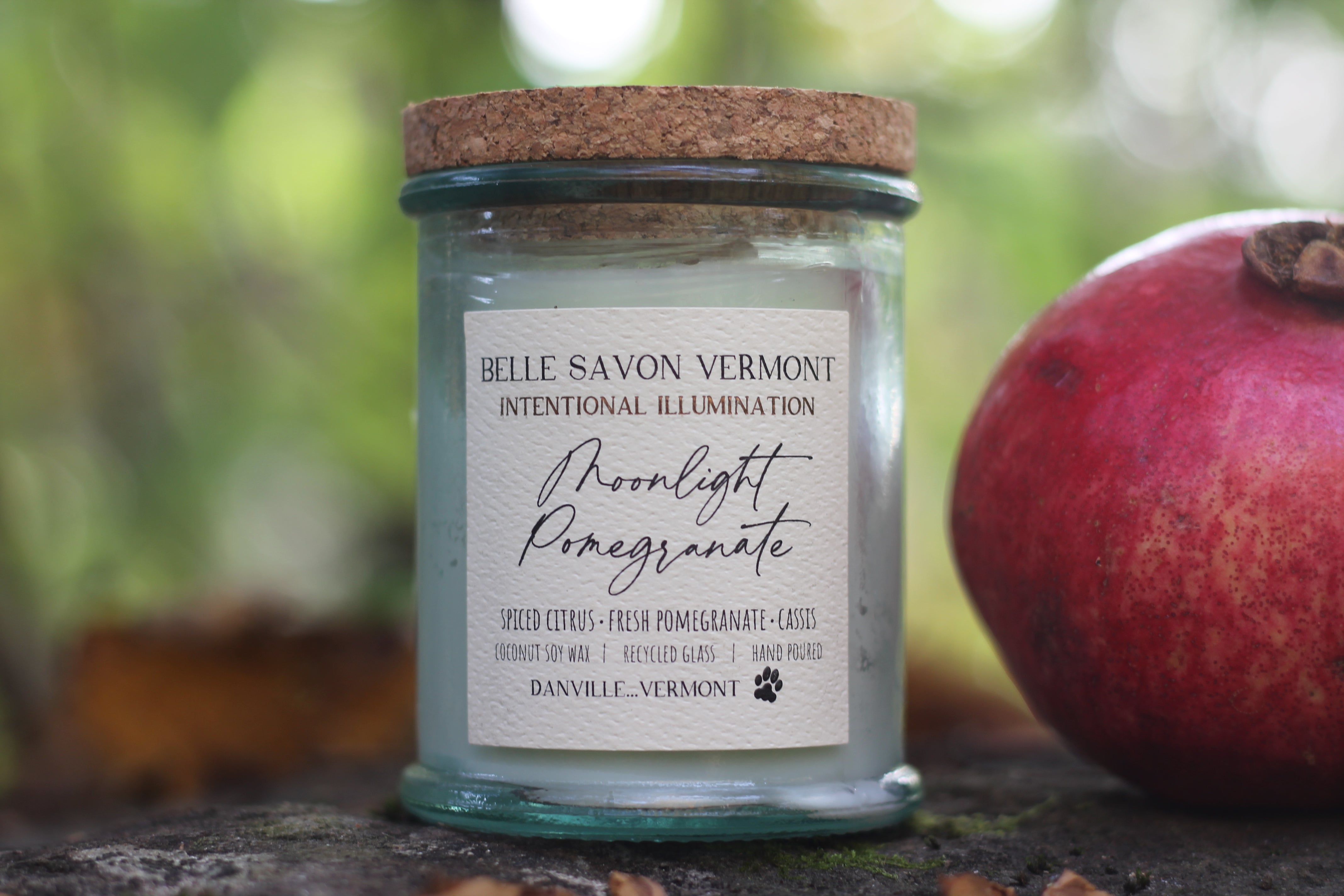 Coconut & Soy Wax Recycled Glass Container Candle-4 Ounce-Hand Poured in Vermont by Belle Savon Vermont