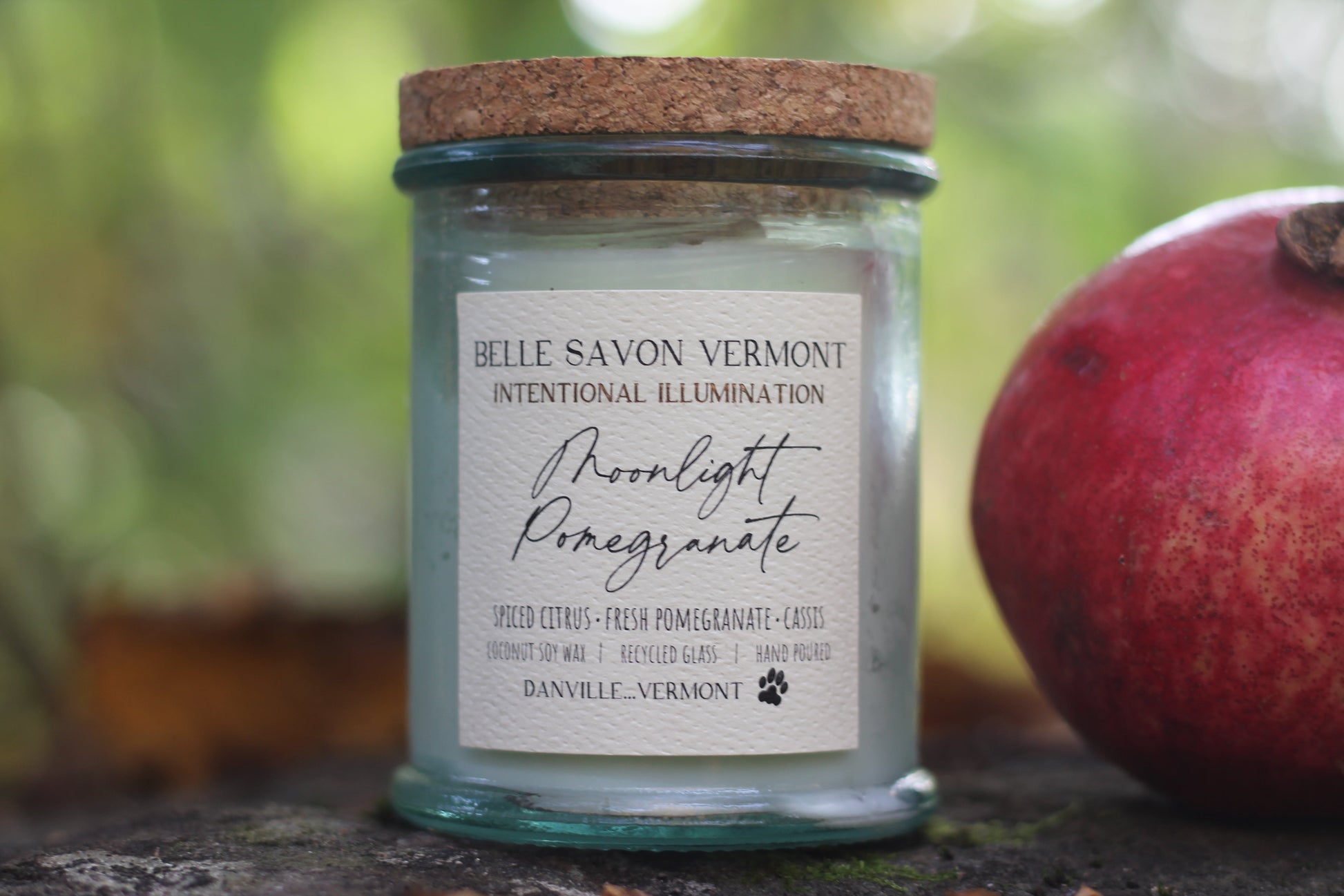 Coconut & Soy Wax Recycled Glass Container Candle-4 Ounce-Hand Poured in Vermont by Belle Savon Vermont