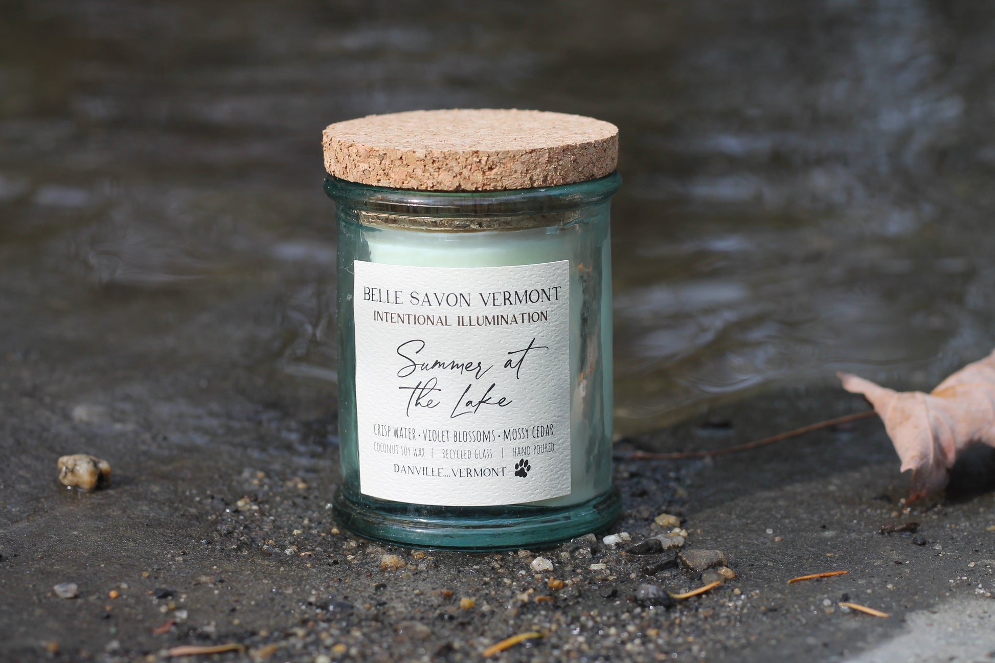 Coconut & Soy Wax Recycled Glass Container Candle-4 Ounce-Hand Poured in Vermont by Belle Savon Vermont
