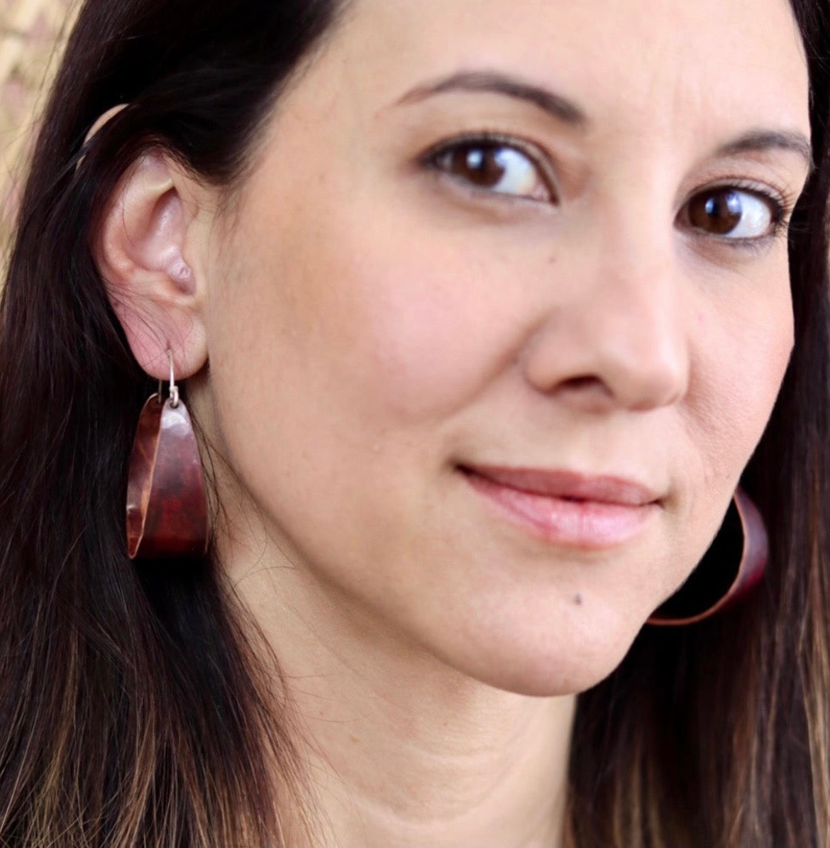 Wide Copper Hoops by jenkahnjewelry