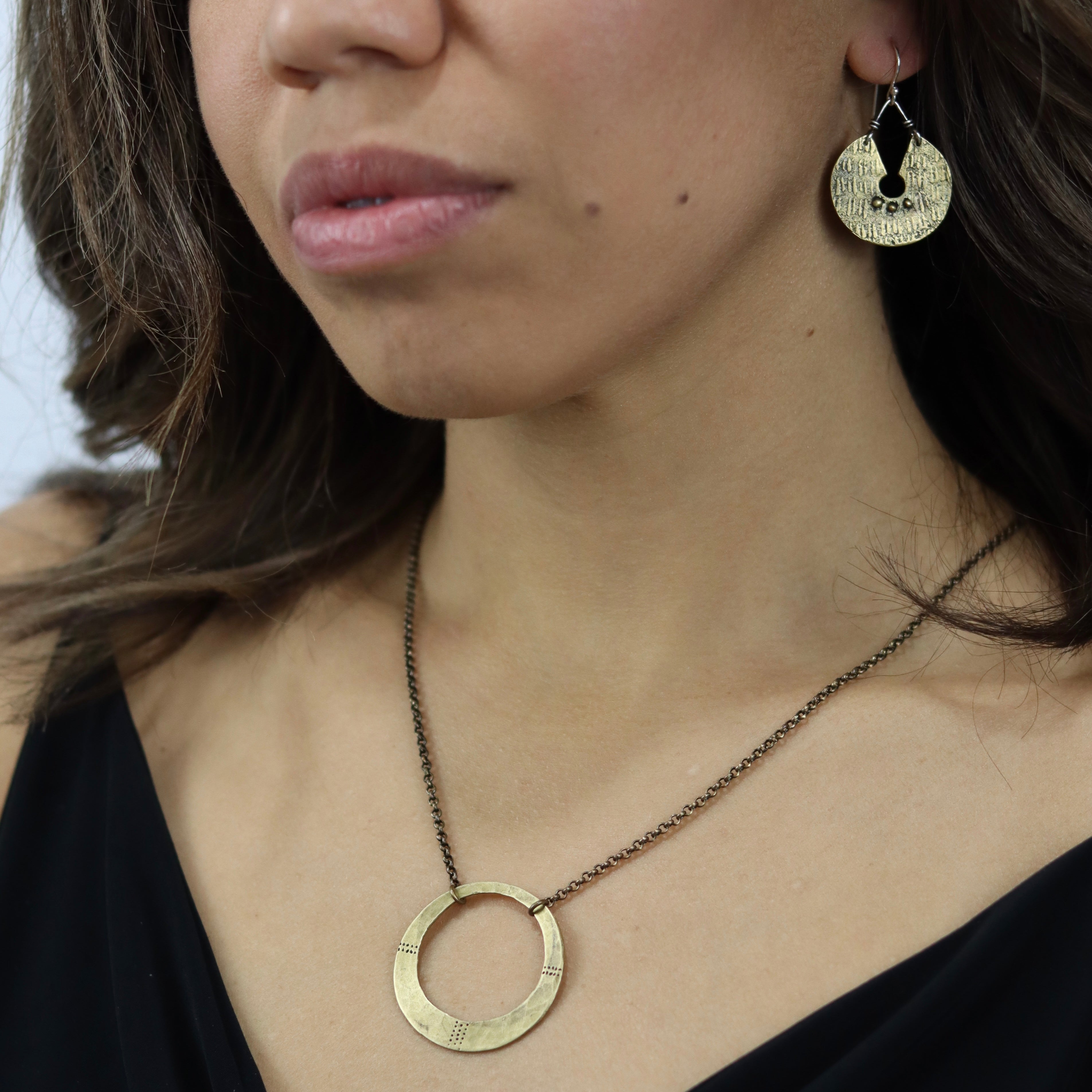 Brass Divine Necklace by jenkahnjewelry