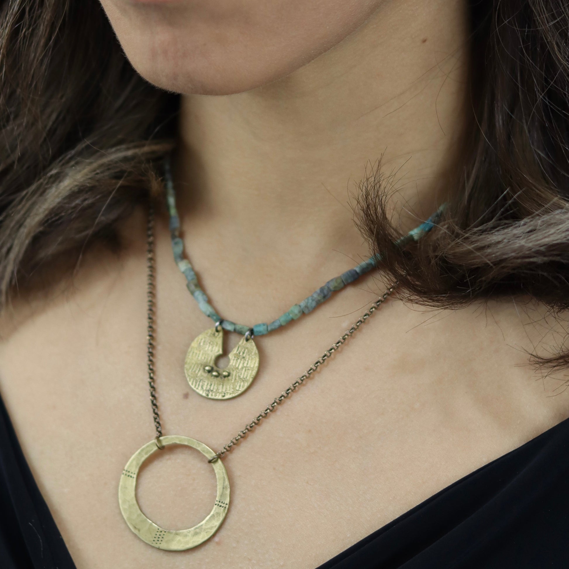 Brass Divine Necklace by jenkahnjewelry