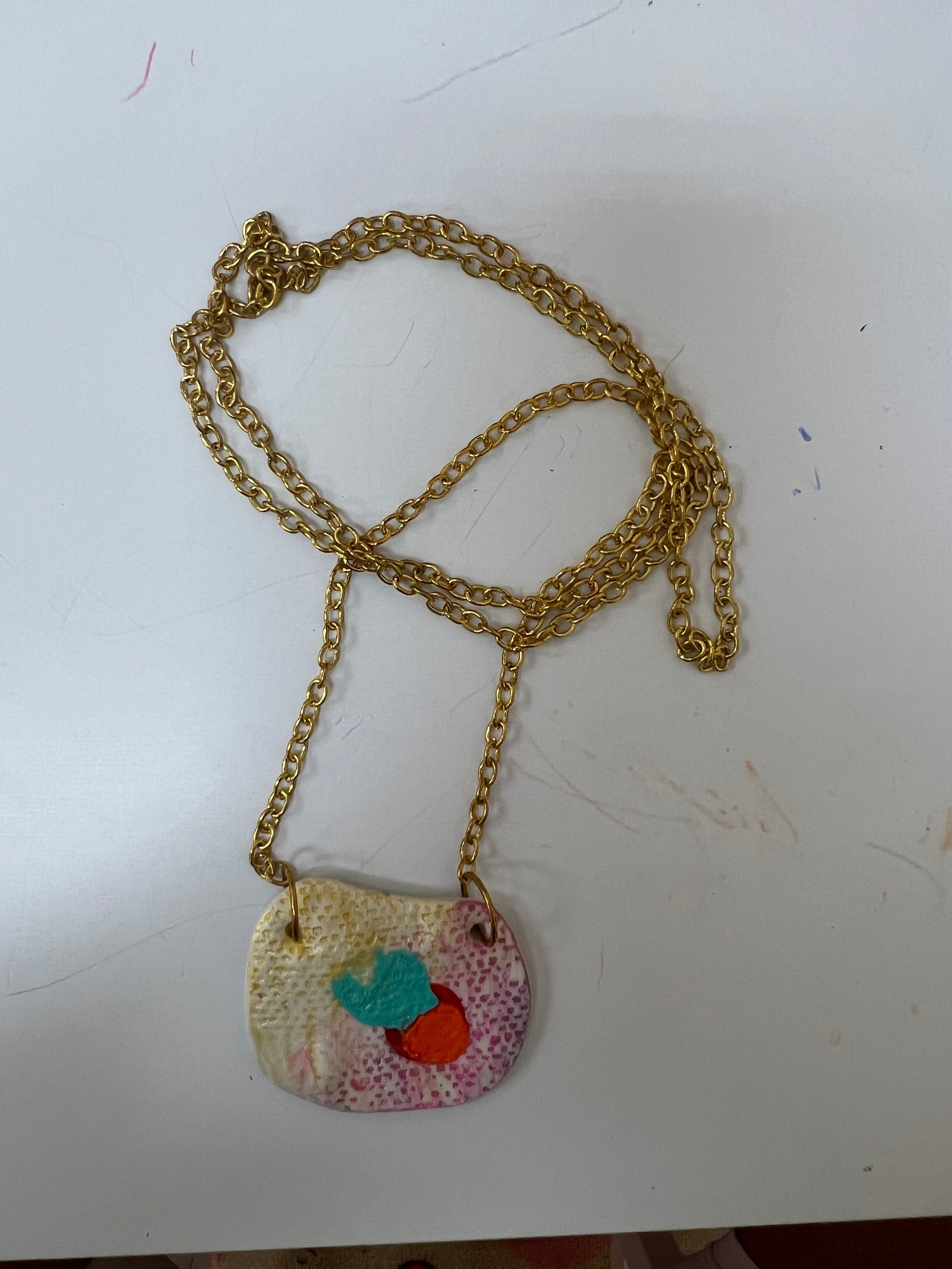 Abstract Necklaces - Pink & Yellow by SidePony Boutique