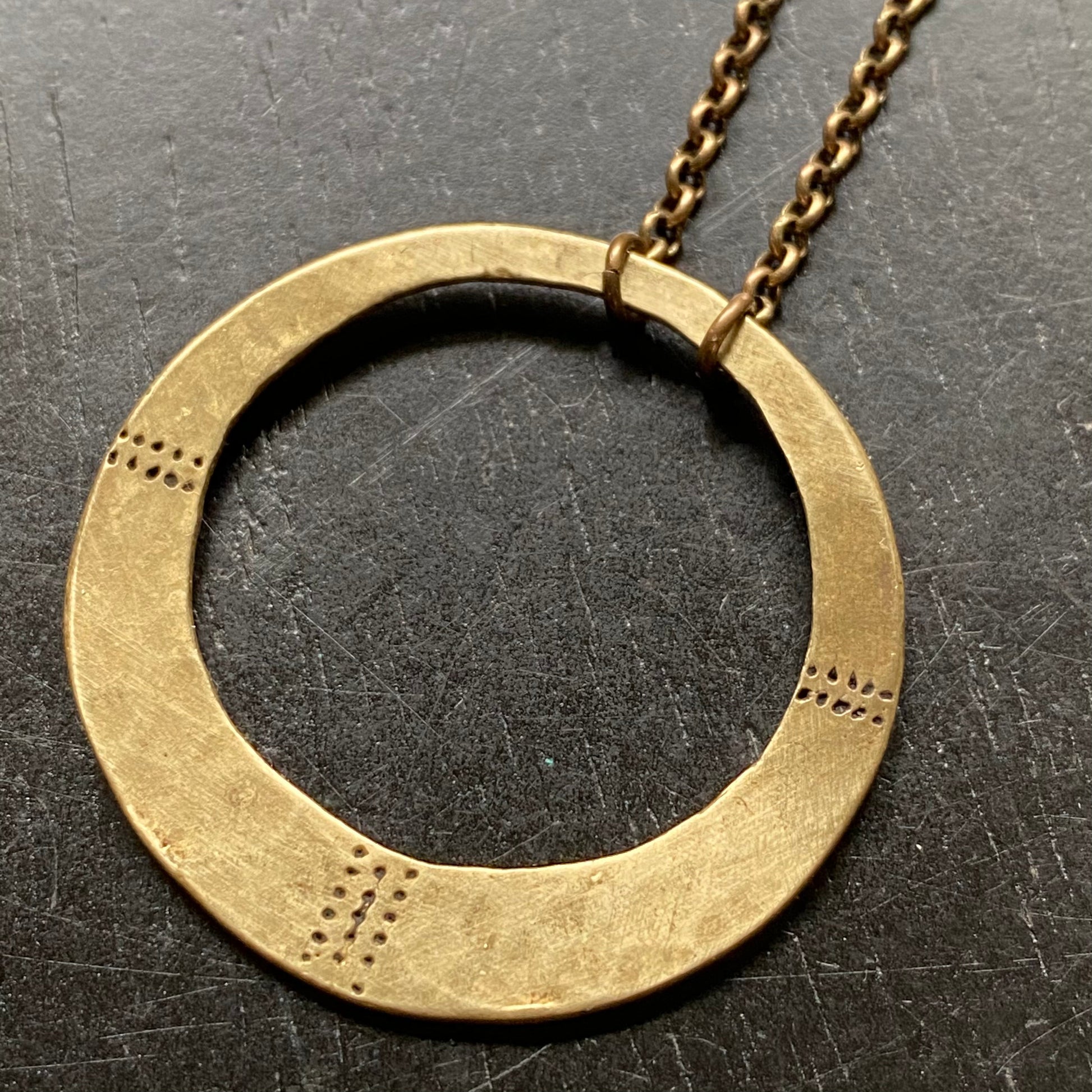 Brass Divine Necklace by jenkahnjewelry