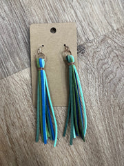 Tassel Earrings - Teal/Green/Blue by SidePony Boutique
