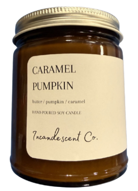 Incandescent Co. Caramel Pumpkin Candle 9oz