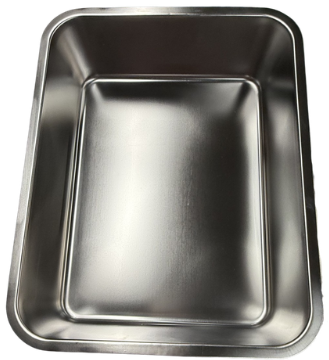 Indipets Stainless Litter Pan Large 17.2" x 13.79" x 3.93"