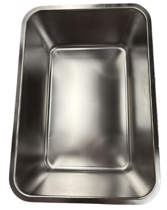 Indipets Stainless Litter Pan Extra Large 16.69" x 13.78" x 5.91"
