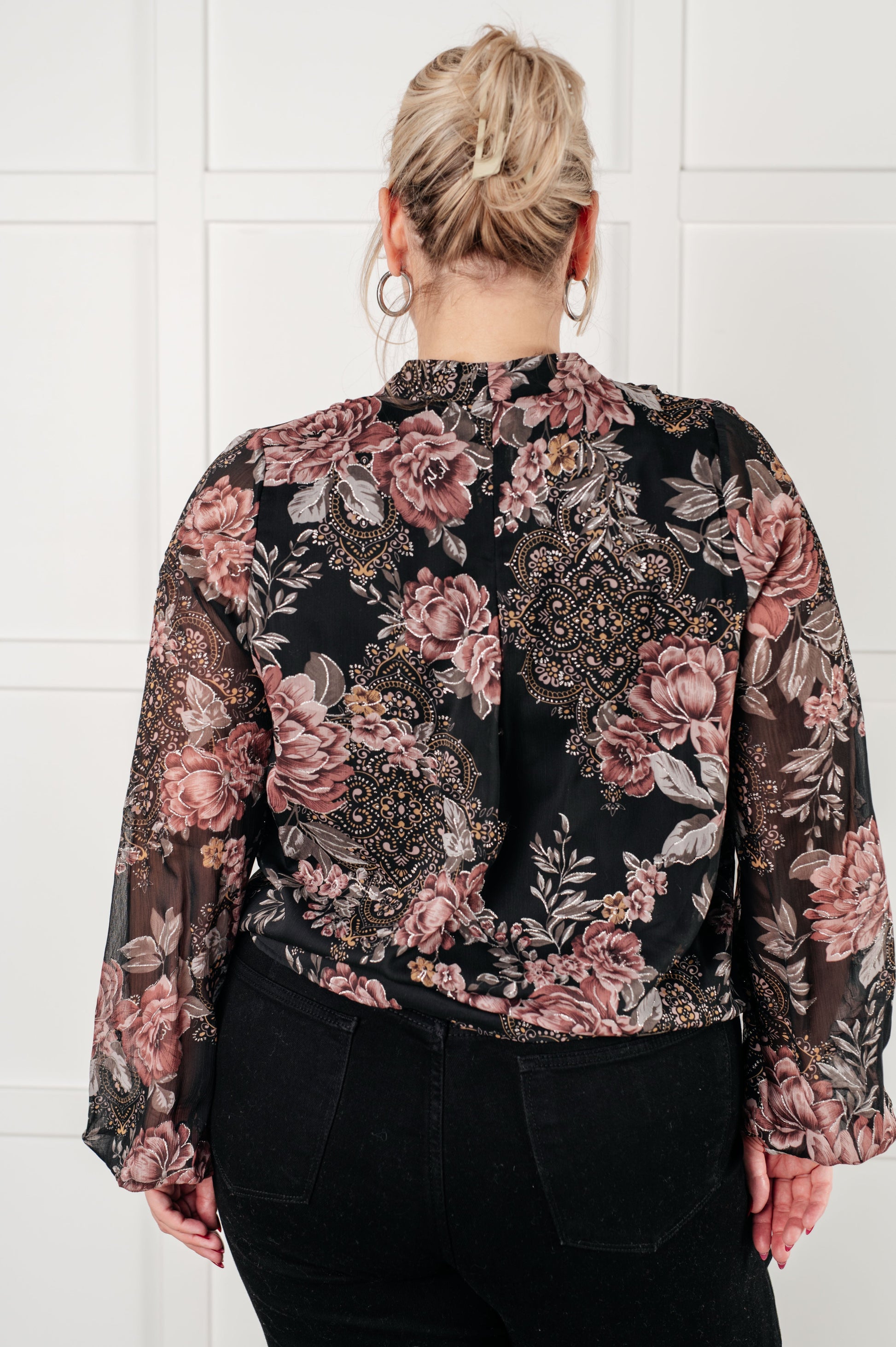 I Wish We Had it All Surplice Floral Blouse by SidePony Boutique