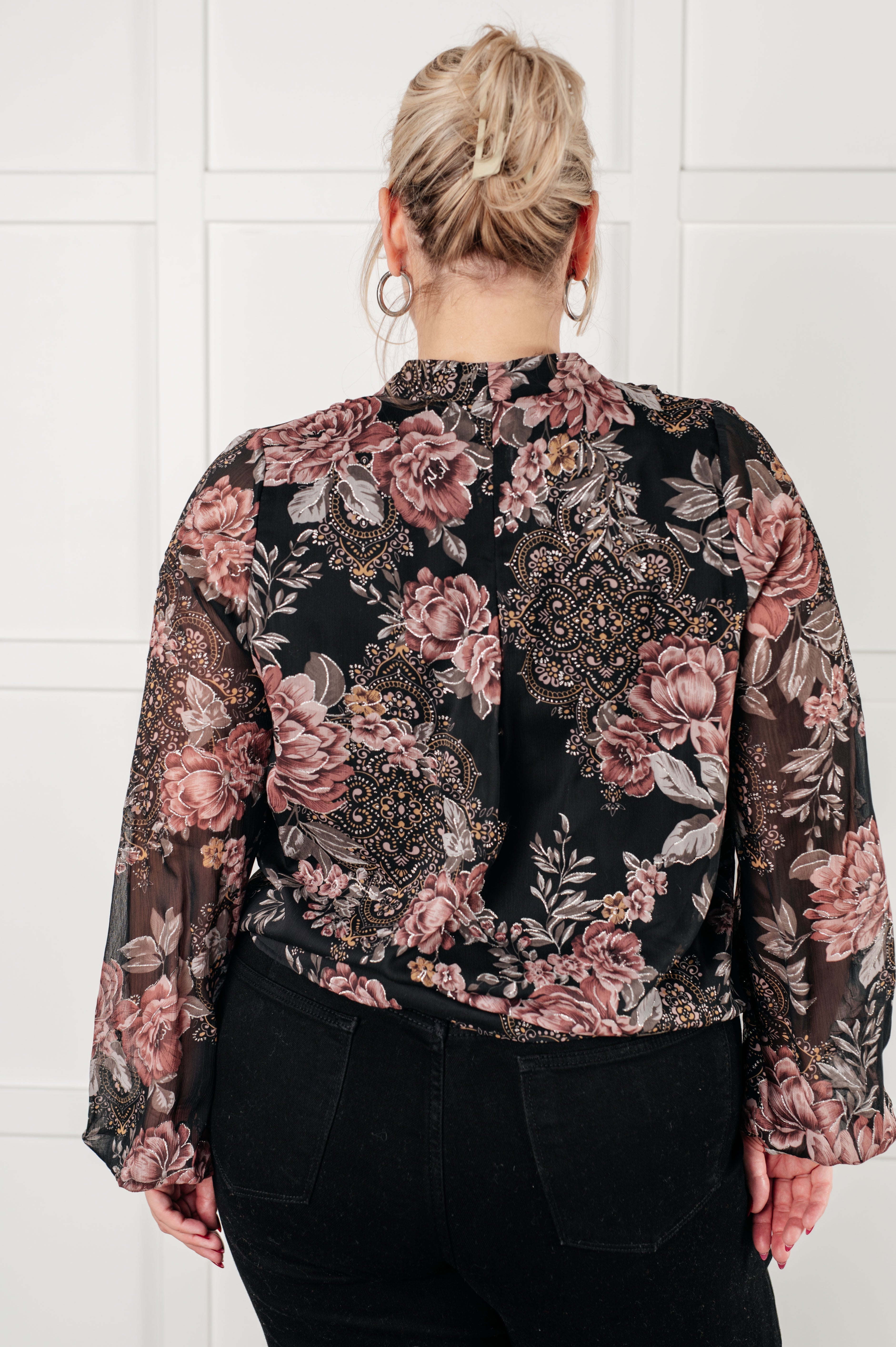 I Wish We Had it All Surplice Floral Blouse by SidePony Boutique