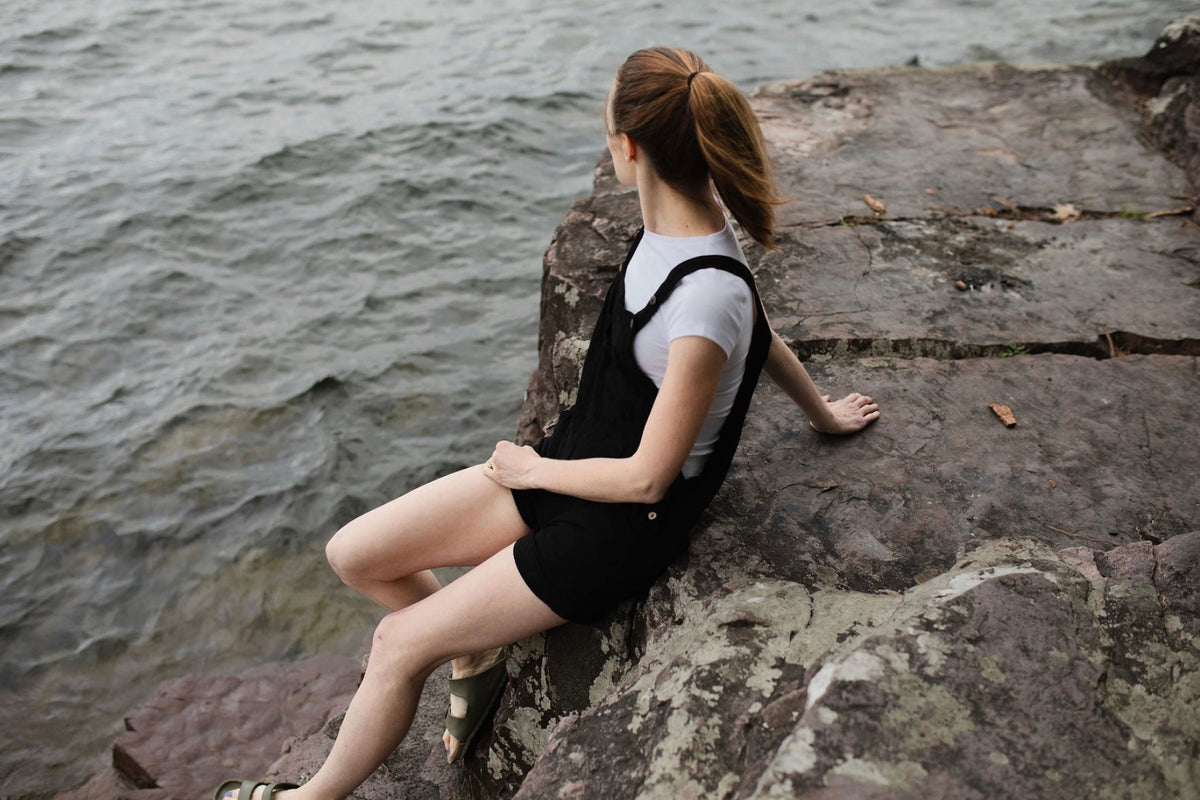 Chitwan Overall Shorts - Black