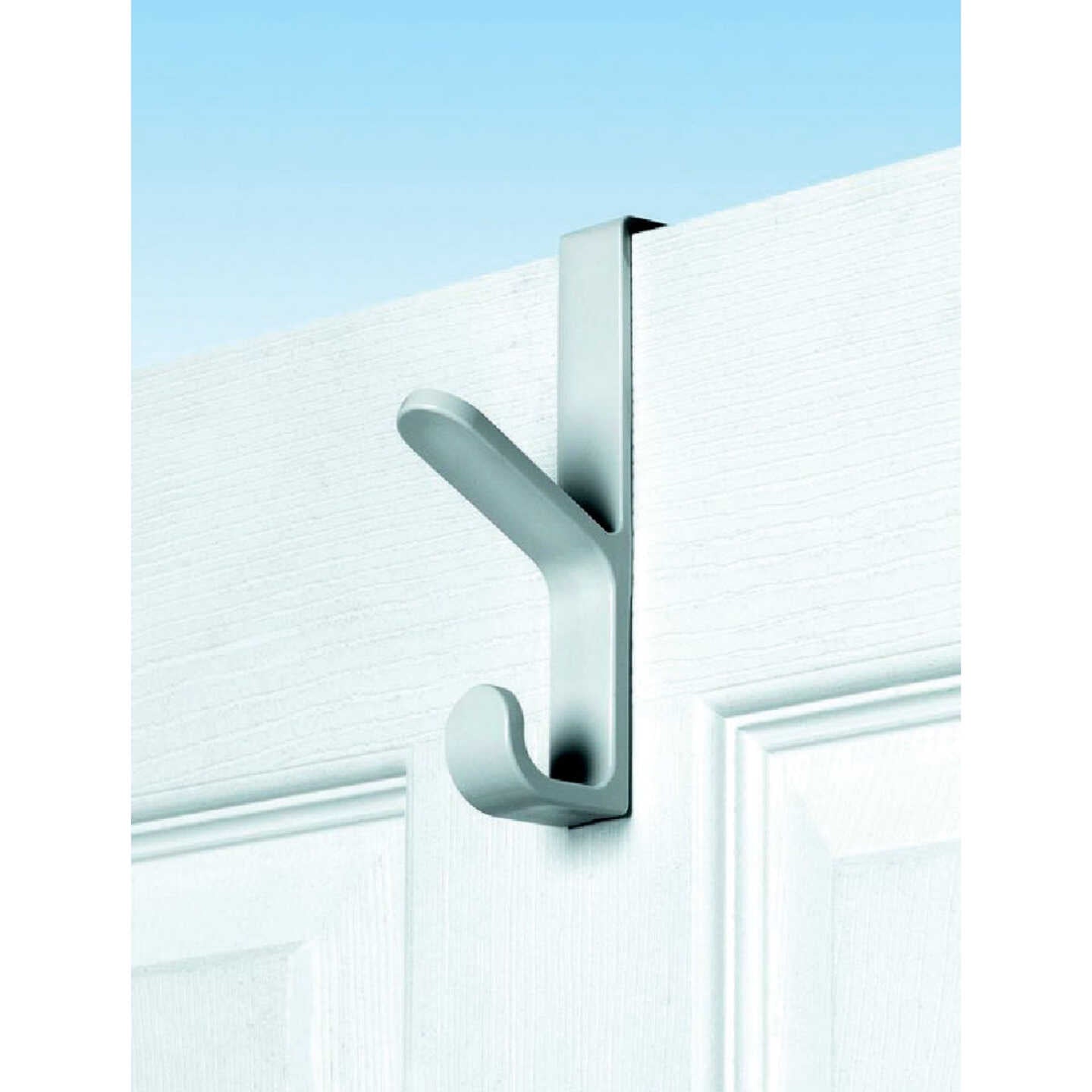 Over The Door Plastic Double Hook White by Homeportonline