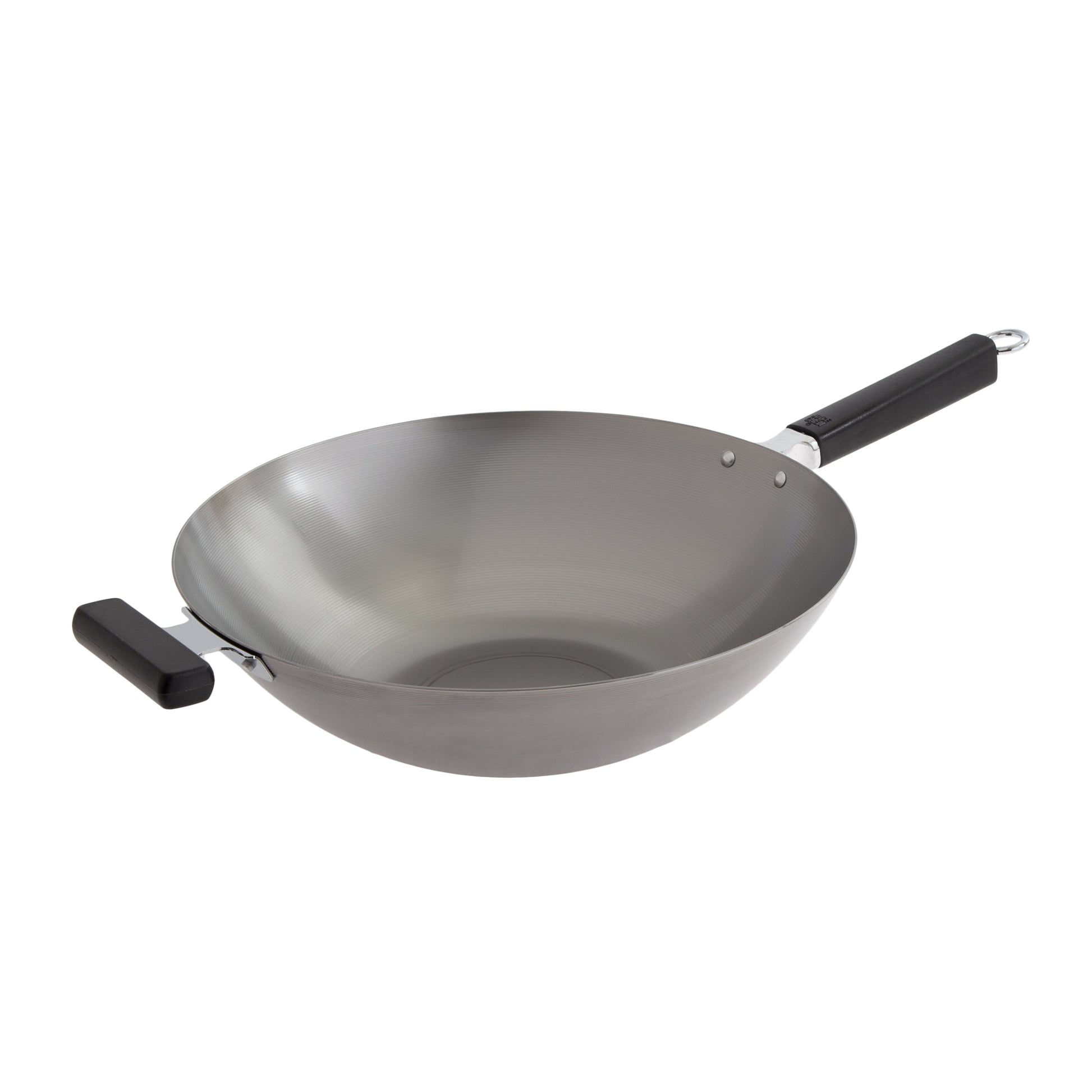 Joyce Chen Professional Series 14-Inch Carbon Steel Flat Bottom Wok with Phenolic Handles by Homeportonline