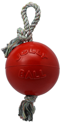 6" Jolly Pets Romp-n-Roll Red Dog Toy