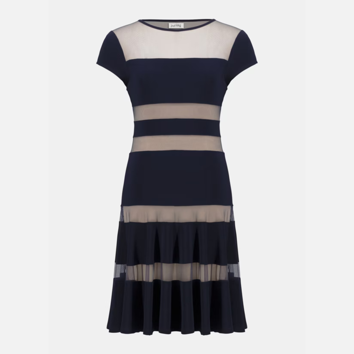 Joseph Ribkoff Fit and Flare Dress with Mesh Inserts