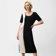 Joseph Ribkoff Silky Knit Color Block Cocoon Dress