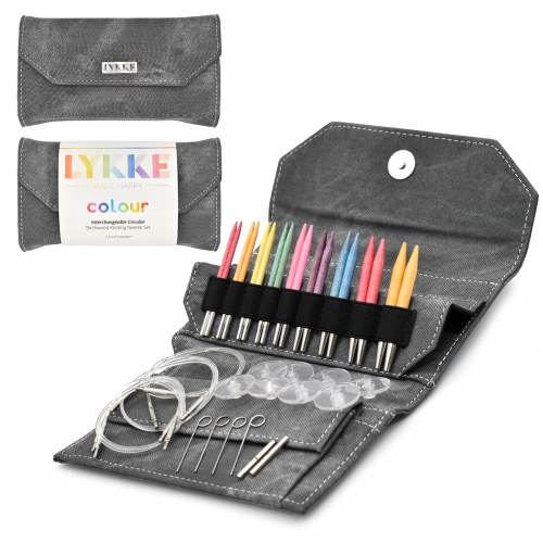 Lykke Colour 3.5" Interchangeable Needle Set by Must Love Yarn