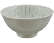Noodle Bowl Light Grey With Lines 6.25 by Homeportonline