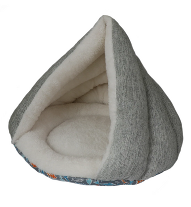 Kitty Kasa Hut Bed Grey 17"