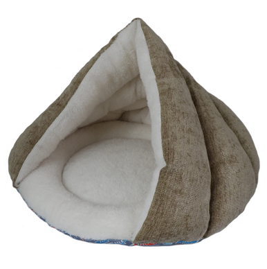 Kitty Kasa Hut Bed Brown 17"