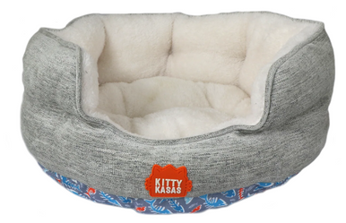 Kitty Kasa Bolster Bed Grey 17"