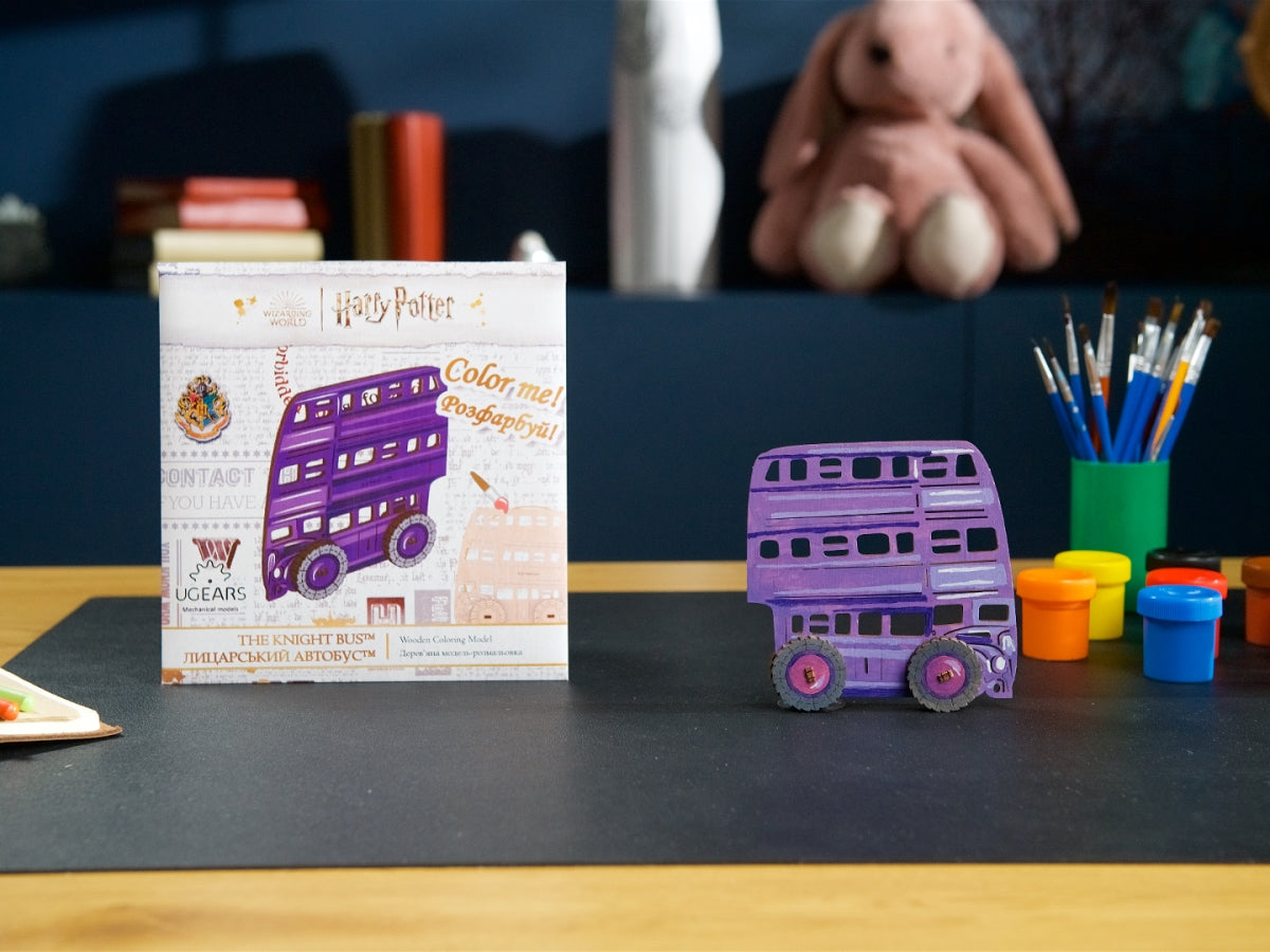 UTG0169  3D Coloring model - Knight Bus Wooden Puzzle