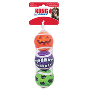 Kong Halloween Dog Toy Grinz Sport Balls Medium 3 pack