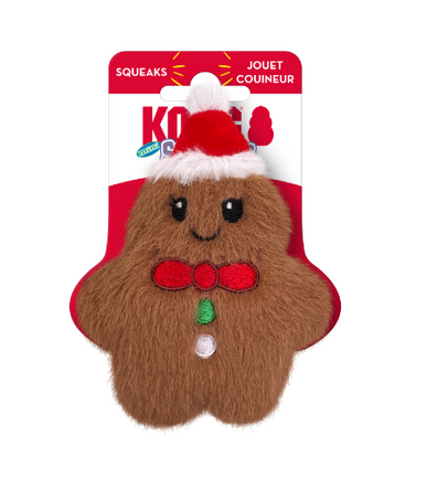 Kong Holiday Snuzzles Mini Gingerbread Brown Extra Small Dog Toy